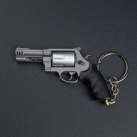 Modelo de Pistola de Juguete, Plástico y Metal, Novedosa Tendencia de Moda Hecha a Mano, Mini Llavero de Revólver, Munición Giratoria, Interesante