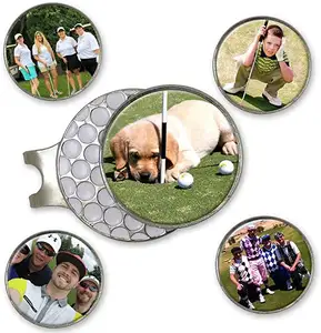 Personalized Photo Image Metal Craft Golf Ball Markers Magnetic Golf Ball Marker Hat Clip Golf Accessories