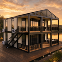 Maison préfabriquée en conteneur Boxspace 40 pieds, 4 chambres, avec salle de bain et cuisine