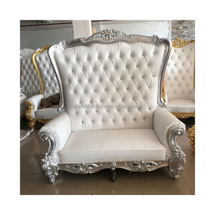 Fournisseur <span class=keywords><strong>de</strong></span> mobilier d'événements, chaise <span class=keywords><strong>de</strong></span> luxe avec cadre en métal doré, canapé en cuir PU, canapé royal pour mariage - Product Image 6