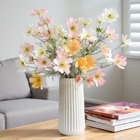Fleur artificielle Cosmos en soie floquée, style nordique pastoral minimaliste, décoration pour salon, ornements Princesse Cosmos