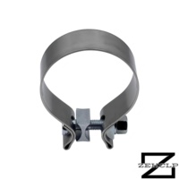 ZEHCLP Collier de serrage réglable pour échappement en acier inoxydable 304 poli de 3,25 pouces haute performance, manchon de serrage à joint ouvert