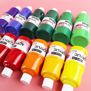 KAMEI 400ml <span class=keywords><strong>peinture</strong></span> acrylique à haute couverture pour enfants de couleur vive non toxique sur toile papier verre emballé - Product Image 2