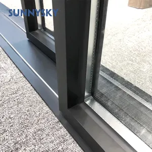 Puerta corrediza de aluminio de alta gama para oficina, Comercial