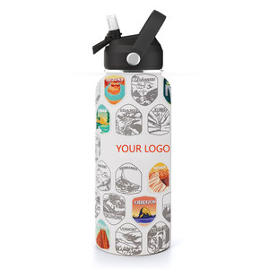 32oz National Parks Travel Sport Water Bottle with Handle and Lid Stainless Steel <b>Double</b> <b>Wall</b> Vacuum Insulated BPA Free - Product Image 1