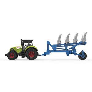 Modèle de <span class=keywords><strong>tracteur</strong></span> agricole en plastique <span class=keywords><strong>John</strong></span> & Deered à friction 1/32 avec charrue - Product Image 1