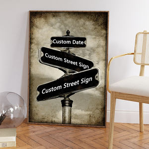 Panneau de rue personnalisé de style ancien avec impression personnalisée, idéal pour les amoureux, parfait pour un cadeau de mariage, un <span class=keywords><strong>anniversaire</strong></span> - Product Image 4