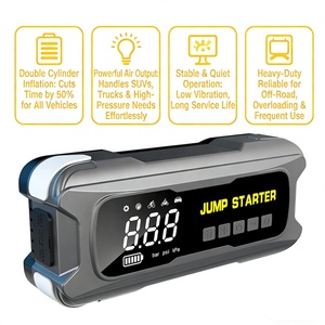 <span class=keywords><strong>D</strong></span>émarreur de voiture portable 4 en 1 12V avec compresseur <span class=keywords><strong>d</strong></span>'air 3000A, gonfleur de pneus et <span class=keywords><strong>booster</strong></span> de batterie - Product Image 2