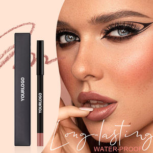 محدد شفاه نباتي مقاوم للماء قابل للتخصيص بعلامة خاصة، محدد شفاه بني كريمي قابل للسحب للاستخدام الشخصي - Product Image 2