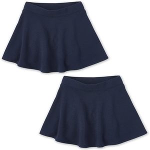 Lot de 2 jupes en molleton français respirant pour filles, couleur marine, vêtements de sport - Product Image 1