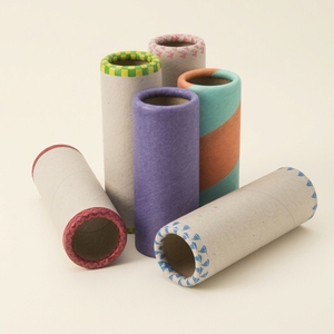 Bobina de papel sin fricción para hilo impreso con codificación de color de marca, 69x3.5x295mm, para hilado de extremo abierto eficiente, OEM personalizado - Product Image 1