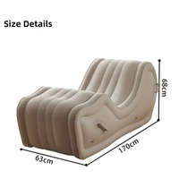 Chaise longue gonflable portable, imperméable, résistante à l'humidité, chaise longue de camping, ergonomie, canapé gonflable automatique exclusif pour l'extérieur