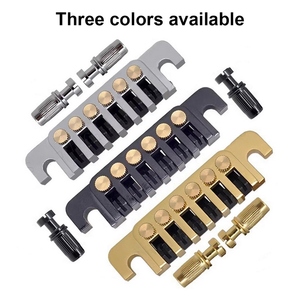 LP Guitare électrique <span class=keywords><strong>Tune</strong></span> <span class=keywords><strong>O</strong></span> <span class=keywords><strong>Matic</strong></span> Bridge Pull Plate Tail Piece Reversible String Code TP-6 Bridge Stop Rod - Product Image 5