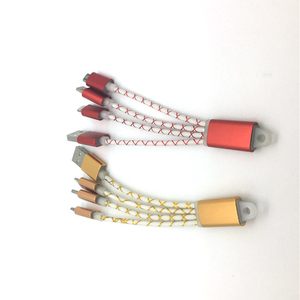 0,2 m recargable de nylon trenzado Micro 8 Pin tipo C multi-funcional teléfono 3 en 1 usb de nylon cable de carga - Product Image 3