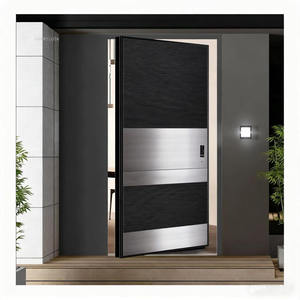 Nouvelle conception 2025, porte d'entrée pivotante de sécurité personnalisée pour maison, anti-effraction, porte d'entrée principale en aluminium - Product Image 6