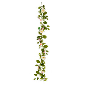Guirnalda de Rosas Artificiales con Gypsophila y Hojas para Decoraciones de Boda - Product Image 5