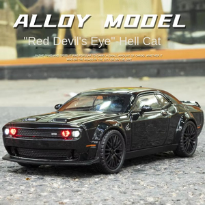 Modelo de Coche de Aleación SRT a Escala 1:32 con Logotipo Personalizado, Amortiguador, Simulación de Sonido y Luz, Puertas que se Abren y Mecanismo de Retroceso - Product Image 4