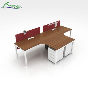 Moderno Open modulare 2 posti Workstation scrivania da ufficio Design tavolo da ufficio con gambe in metallo per uffici - Product Image 2
