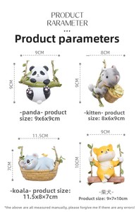 P163 Sáng Tạo Sân Vườn & Ban Công Ngoài Trời Trang Trí Móc Áo Phim Hoạt Hình Gấu Trúc Leo Núi Cây Treo Trồng Trang Trí - Product Image 4