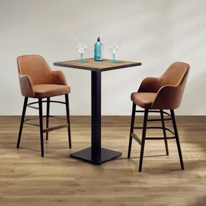 メーカー工業用レストラン装飾テーブルスチールベースストレートテーパードスタンドメタルテーブルベース