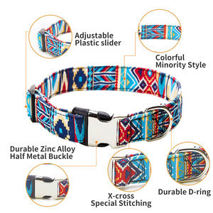 Collar personalizado de nailon con media hebilla de Metal para perros, placa con etiqueta de identificación grabada, Collar para mascotas pequeñas, medianas y grandes - Product Image 2