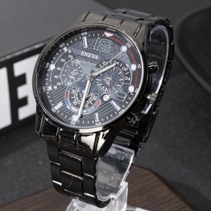 Vente directe d'usine de montres à quartz pour hommes à bracelet en acier inoxydable, tendance et très vendues, avec calendrier - Product Image 4