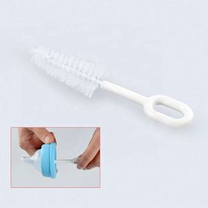 6pcs Superfit Yellow Eco-Friendly Portable Baby <b>Bottle</b> Cleaning <b>Brushes</b> 360-Degree Rotating Nipple Head Silicone Sponge Cup Milk - Product Image 5