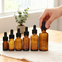 Flacon compte-gouttes en verre dépoli pour huiles essentielles – 10ml, 20ml, 30ml, 50ml, 100ml – Nouveauté !