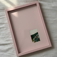Cadre photo jaune personnalisé avec passe-partout flottant, cadre photo de table ou mural en MDF, décoration intérieure, vente en gros de cadres photo