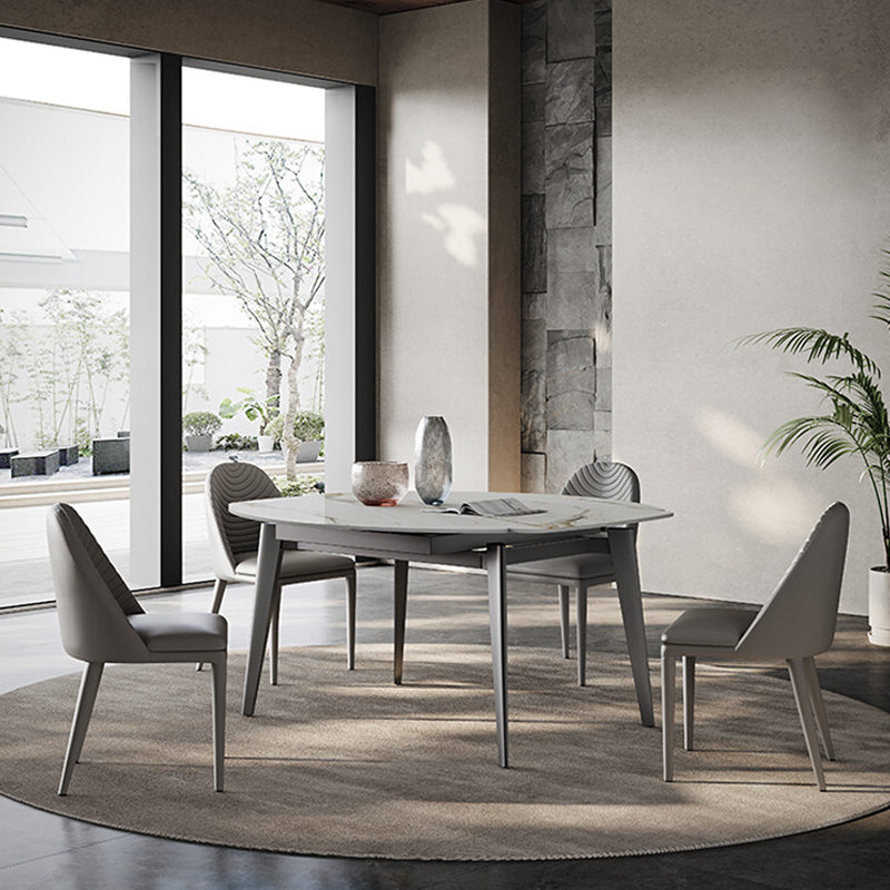 plain rock telescopic high-end dining table