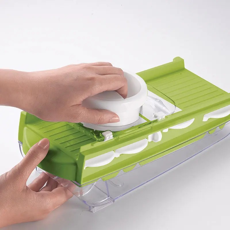 Rivenditore di Qualità Premium Rapido di Plastica Verde Manualmente Zucchine Griglia Affettatrice Domestica