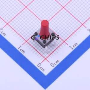 TL1105DF250Q Tactile Switch Through hole Component (THT)-4P,6x6mm Switch Single Pole Single Throw Round Button 2.5N Through Hole - Product Image 1