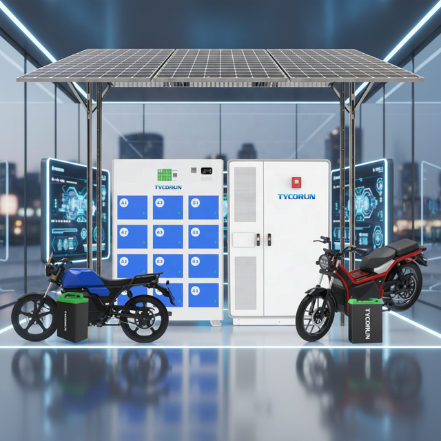 Tycorun Electric Motorcycle Rechargeable Lithium Ion Battery Pack Multi Functional Charger Swapping Battery Station