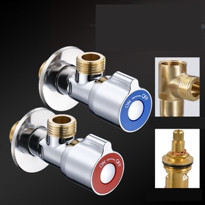 Válvula angular manual de latón de 1/2 pulgada para agua fría y caliente, válvula triangular para calentador de agua doméstico con característica antideflagrante para inodoro - Product Image 2