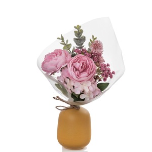 ช่อดอกกุหลาบประดิษฐ์ CallaFloral สีชมพู ขนาด 12 นิ้ว สำหรับตกแต่งงานแต่งงาน ตกแต่งบ้าน และแขวนผนัง - Product Image 5
