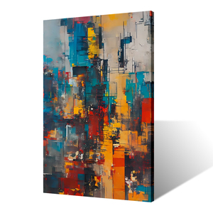 NGHỆ THUẬT Deco nghệ thuật thiết kế lớn màu sắc khối treo hiện đại Trừu Tượng nghệ thuật tranh in vải đầy màu sắc kết cấu trang trí tường trang trí - Product Image 4