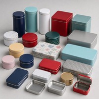 Boîte en métal rectangulaire personnalisée en aluminium pour échantillons de cosmétiques, huiles essentielles, parfums solides, emballage OEM, logo, vente en gros, usine