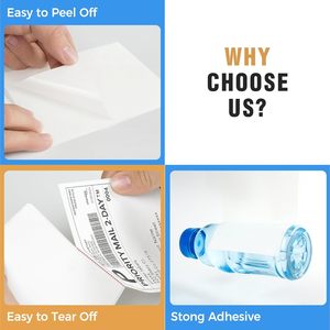 Étiquettes d'expédition thermiques professionnelles 4"x6" 500 pièces, papier d'étiquettes thermiques adhésif imperméable pour UPS FedEx Ecommerce Shipping Paper - Product Image 5
