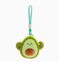 Porte-clés en peluche Avocat Musclé, Charme de sac mignon en forme de fruit pour le fitness, Accessoire de sac à dos