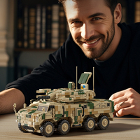 Véhicule de défense aérienne chinois 625E avec canon et missile intégrés, jouet de construction, modèle de blocs de construction DIY en plastique ABS, éducatif