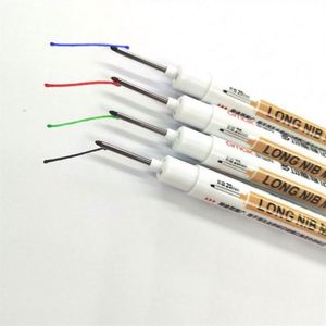 Lot de 4 marqueurs permanents pour le travail du bois, 20 mm et 30 mm, pointe plate pour trous profonds, encre inodore, écriture fluide - Product Image 2