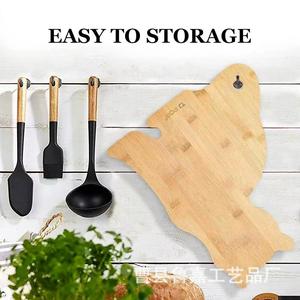 Tabla de cortar de madera con forma de gato Tj Pop, tabla de queso de bambú para cocina, utensilios para frutas, verduras y embutidos - Product Image 5
