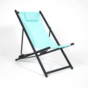 Piscine extérieure moderne, jardin, plage, oreiller pour adultes, chaises longues pliables en métal et aluminium, mobilier d'extérieur - Product Image 2