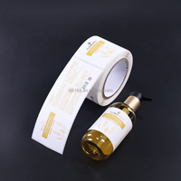 Etiquette cosmétique vinyle étanche personnalisée autocollant adhésif feuille d'or luxe gaufré rouleau d'étiquette pour parfum nettoyant pour le corps
