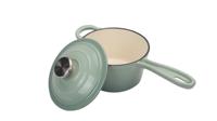 Cacerola de Hierro Fundido Esmaltada con Tapa, Mini Cacerola de Hierro Fundido Esmaltada, Olla para Leche