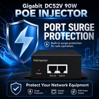 Injecteur PoE++ Gigabit haute puissance 90W (Af/At/Bt) Alimentation PoE pour caméra IP AP