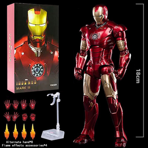 Zd Toys Iron Man Originale Genuino <span class=keywords><strong>Marvel</strong></span> Edizione 10° Anniversario - Iron Man Mk3 Non Luminoso 1/10 <span class=keywords><strong>Action</strong></span> <span class=keywords><strong>Figure</strong></span> con Articolazioni Mobili - Product Image 2