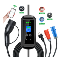 Pengisi Daya Portabel Cerdas Kendaraan Listrik EVSE 3.6KW 16A 1P Tipe APP Tipe 2 GBT Tipe 1 IEC 62196 SAE J1772 Baru