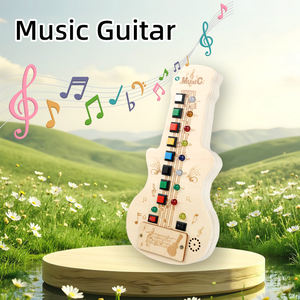 Lumière LED en bois guitare occupée conseil sensoriel musical Montessori jouets d'apprentissage éducatifs pour les tout-petits enfants bébé garçons et filles - Product Image 3