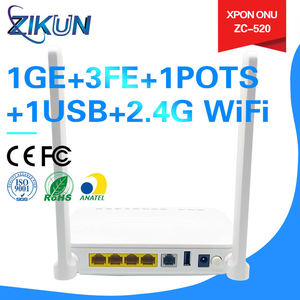 อุปกรณ์ไฟเบอร์ออปติก ZIKUN ZC-520 XPON ONU FTTH 1GE+3FE+1POTS+2.4G WIFI+1USB - Product Image 6